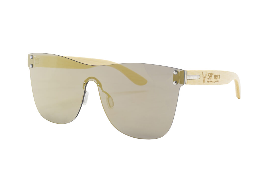 59°North Wheels frameless solglasögon Guld/svart