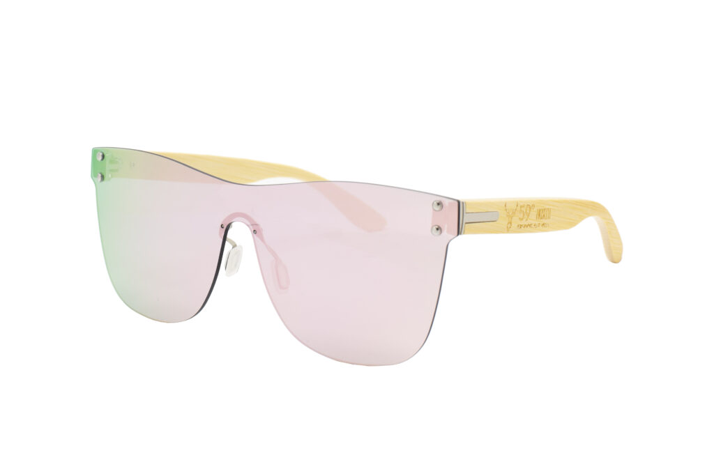 59°North Wheels frameless solglasögon roséguld/silver