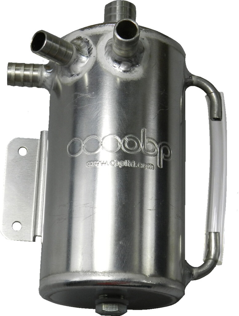 1 Litre Bulkhead Mount Baffled Oil Catch Can (Round) for Subaru
