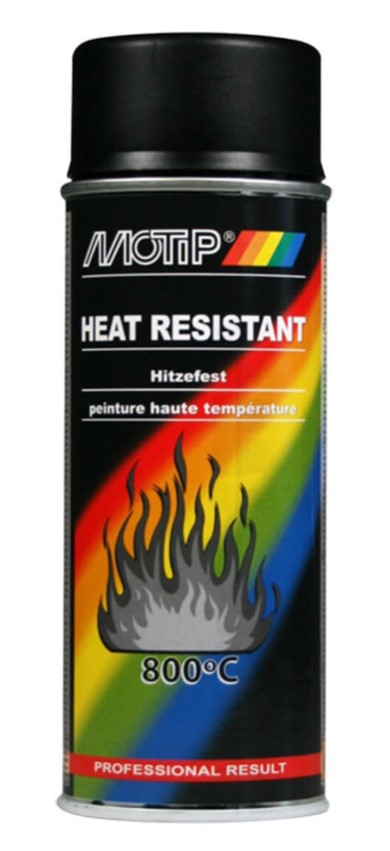 Motip Värmefärg Svart Matt 800°C